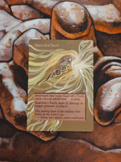 Magic the Gathering Kaervek's Torch Hand Painted Unique Custom MTG Alter - Image 1