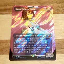 1x Yuna, Hope of Spira, Borderless Surge Foil 0549, Final Fantasy, MTG NM 002 - Image 1