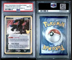2021 Pokemon Celebrations Umbreon Gold Star 17/17 PSA 8 - Image 3