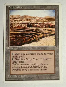 NM Strip Mine Fourth Edition Mtg Magic the Gathering - Image 1