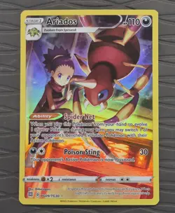 Ariados TG09/TG30 Brilliant Stars Trainer Gallery Pokemon Card NM - Image 1