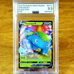Pokemon SWSH Black Star Promo Venusaur V SWSH100 AGS Mint+ 9.5 FA Holo 2019 - Image 1