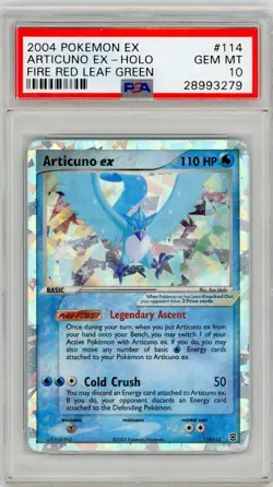 2004 Pokemon EX Fire Red & Leaf Green Articuno Holo Secret Rare #114 PSA 10 Gem - Image 1