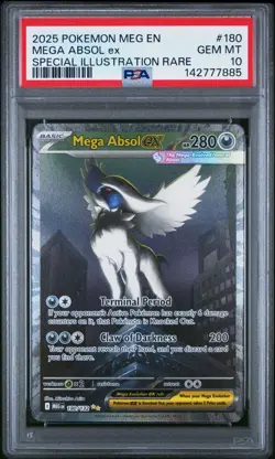 PSA 10 MEGA ABSOL EX 180/132 SPECIAL ILLUSTRATION RARE MEGA EVOLUTION POKEMON 🌑 - Image 1