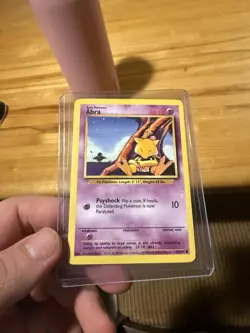 JET PLANE ERROR Pokemon Card Abra #43 Base Set - Image 1