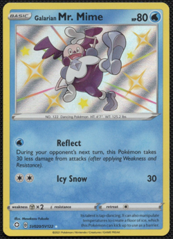 Galarian Mr. Mime SV020/SV122 Shining Fates Pokemon Card Secret Rare - Image 1
