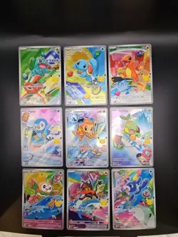 Pokemon 2026 First Partner Illustration Collection Series 1 Promo Set 9 Cards - Image 1