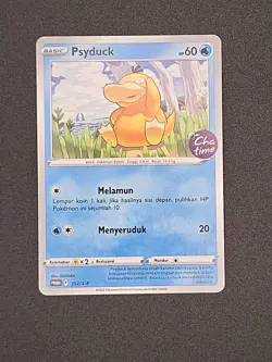 Pokemon TCG Indonesia Psyduck Chatime Promo 352/S-P LP E - Image 2