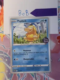 Pokemon TCG Indonesia Psyduck Chatime Promo 352/S-P LP C - Image 1