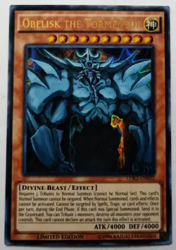 Yugioh Obelisk the Tormentor LDK2-ENS02 Ultra Rare Limited Near Mint - Image 1