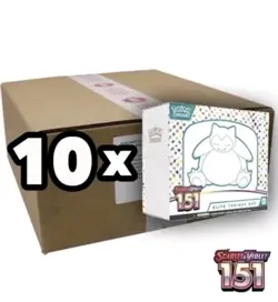 Pokemon TCG Scarlet & Violet 151 10 BOX ELITE TRAINER BOX CASE Factory Sealed - Image 1