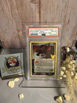 Pokemon Nachtara 17/17 Celebrations PSA 10 GEM MINT DE Holo - Image 1