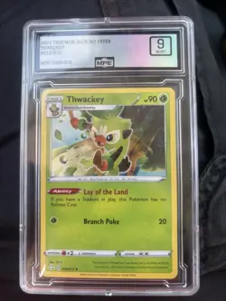 Pokemon Shining Fates Thwackey #012/072 MPE Graded 9 2021 English - Image 1