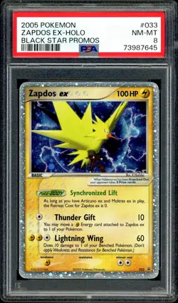 Pokemon PSA 8 Zapdos EX Holo Black Star Promos 033 - Image 3
