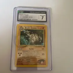 Wizards Pokemon Brock's Graveler Gym Challenge 34/132 Stage 1 70HP CGC 7 2000 - Image 1