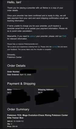 Chaos Rising Pokemon Center Elite Trainer Box ETB Sealed and CONFIRMED PREORDER - Image 2