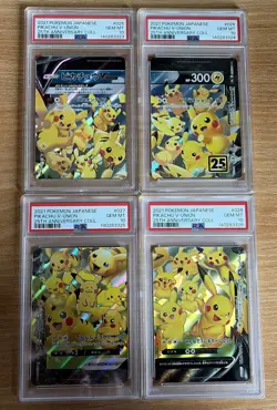 Pokemon 25th Celebrations Pikachu Union V Japanese PSA 10 Sequential Set - Image 1