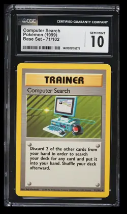 1999 Pokemon Base Set Computer Search CGC 10 English #71 Rare - Image 1