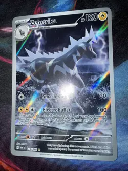 2025 TCG Pokemon #115 Zebstrika 115/086 Full Art Illustration Rare White Flare - Image 2