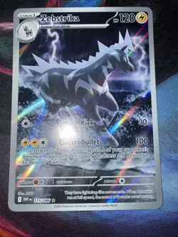 2025 TCG Pokemon #115 Zebstrika 115/086 Full Art Illustration Rare White Flare - Image 4