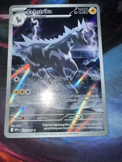 2025 TCG Pokemon #115 Zebstrika 115/086 Full Art Illustration Rare White Flare - Image 5