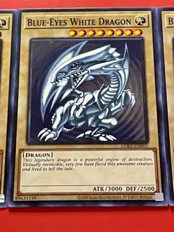 3x Blue-Eyes White Dragon | SDK Art | LDK2-ENK01 | NM | Common | YuGiOh! - Image 5