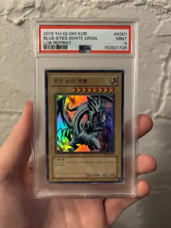 Yu-Gi-Oh! Blue-Eyes White Dragon LOB Korean 2019 Ultra Rare PSA 9 - Image 1