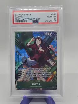 2024 BABY 5 One Piece OP05-034 - Alternate Art PRB01 PSA 10 Gem Mint - Image 1