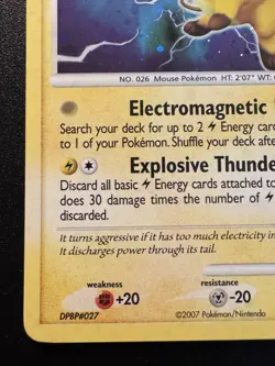 Raichu 15/123 D&P Mysterious Treasures Pokemon Card Holo Foil Rare MP - Image 5