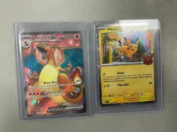 Lot of (2) Pokemon Cards Pikachu and Charizard MEW EN - Image 1