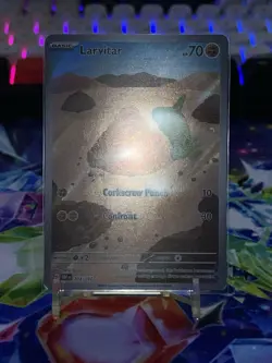 Pokemon TCG Larvitar NM IR 203/197 Sv03: Obsidian Flames Holo Card - Image 1