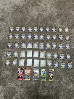 Pokemon Japanese 5 Booster Packs And 50 Random Japanese Cards Lot No Holos - Image 1