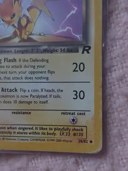 Dark Jolteon 38/82 Team Rocket 1st Edition Pokemon Card - Image 3