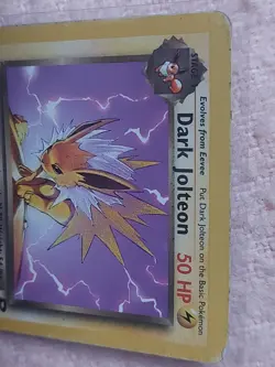 Dark Jolteon 38/82 Team Rocket 1st Edition Pokemon Card - Image 4