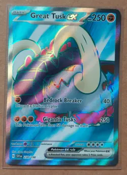 Great Tusk ex 230/198 Scarlet & Violet Pokemon Card NM Pack Fresh - Image 1