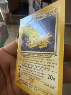 Pokemon TCG Neo Destiny Jolteon Light Play 48/105 LP Rare Card - Image 3