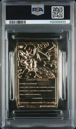 1999 BURGER KING POKEMON GOLD CARDS CHARIZARD PSA 8 - Image 2