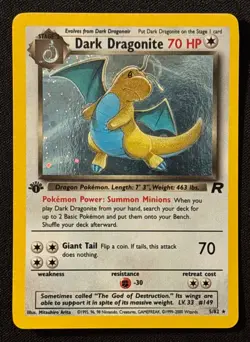 1st Edition Dark Dragonite - Team Rocket - Holo - #5/82 - Vintage Pokemon Card - Image 1