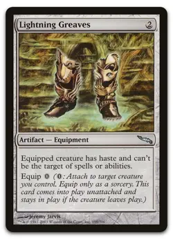 Lightning Greaves #199 (NM) Mirrodin MRD Magic MTG - Image 1