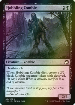MTG Hobbling Zombie Foil ** Innistrad: Midnight Hunt ** English (NM) - Image 1