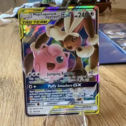 Pokemon Mega Lopunny Jigglypuff GX Cosmic Eclipse Holo Card 165/236 NM/M - Image 1