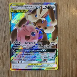 Pokemon Mega Lopunny Jigglypuff GX Cosmic Eclipse Holo Card 165/236 NM/M - Image 2