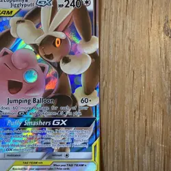 Pokemon Mega Lopunny Jigglypuff GX Cosmic Eclipse Holo Card 165/236 NM/M - Image 5