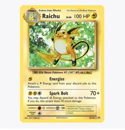 Pokemon TCG XY Evolutions Raichu 36/108 Reverse Holo Rare Card 2016 - Image 1