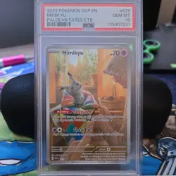Pokemon Mimikyu 075 SV: Scarlet & Violet Promo Card Holo PSA 10 GEM MINT - Image 1