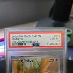 Pokemon Mimikyu 075 SV: Scarlet & Violet Promo Card Holo PSA 10 GEM MINT - Image 3