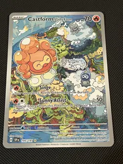 Pokemon TCG Surging Sparks 195/191 Castform Illustration Rare - NM - Image 1