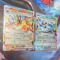 Pokemon TCG PREN Holo Tera 2 Card Lot Flareon ex 014/131 Glaceon ex 026/131 - Image 1
