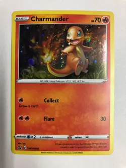 Pokemon Charmander SWSH092 Holo Black Star Promo NM+ (Brand New!) - Image 1
