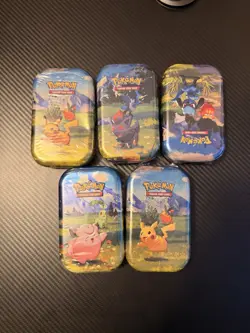 Lot Of 5 Pokemon Ascended Heroes Tins 2 Booster Packs Per Tin Total Of 10 Packs￼ - Image 1